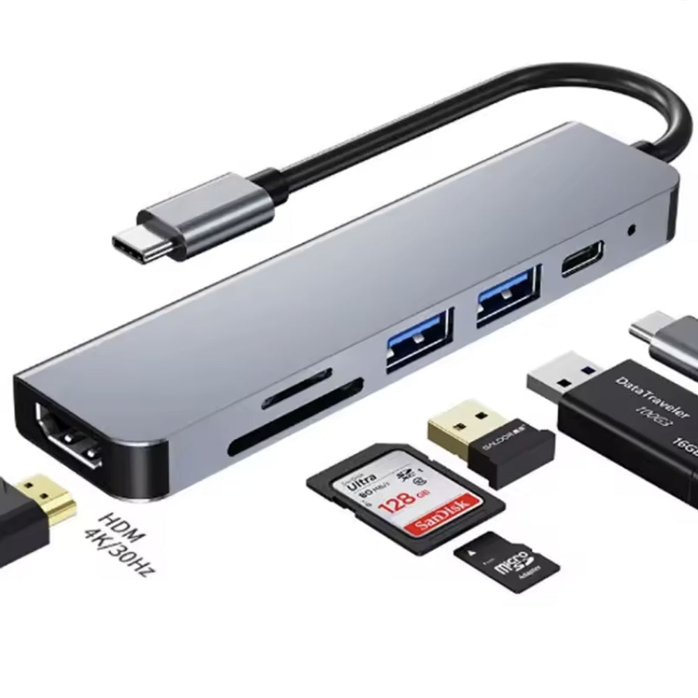 HUB USB-C 6 en 1